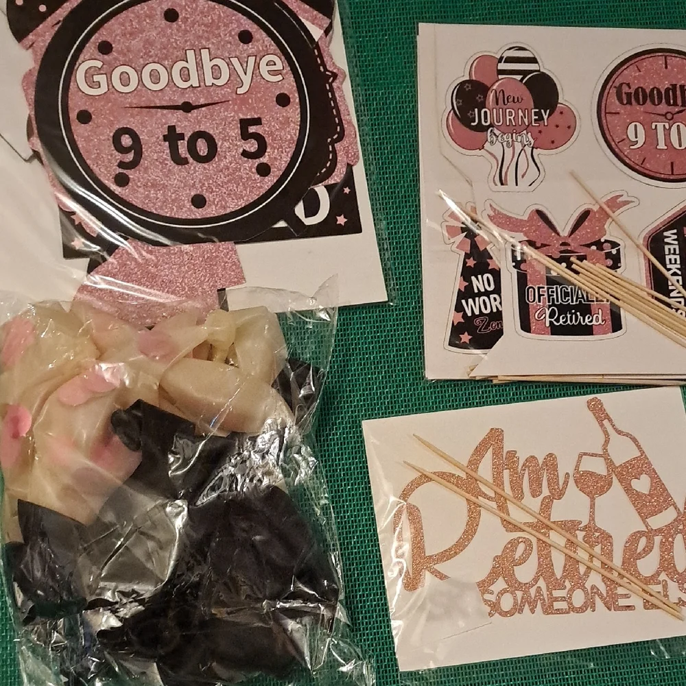 Black and Pink Disposable Tableware Party Set